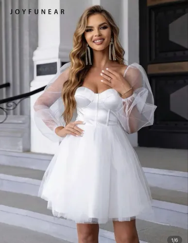 Vestido branco curto - noiva / festa