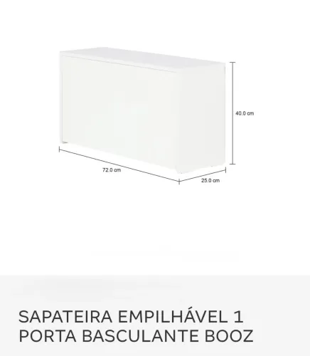 2 Sapateira Empilhavel 1 porta basculante. Vlr por cada uma 110,00