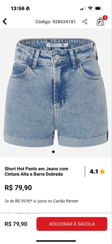 Vendo short e short saia 