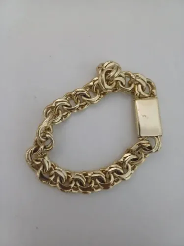 Pulseira friso banhada ouro 18k