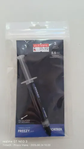 Pasta Térmica Fortrek Freezy Light 3g 5,5 W/mK