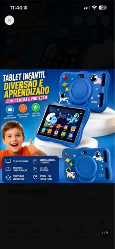 Tablet infantil sonic 128gb