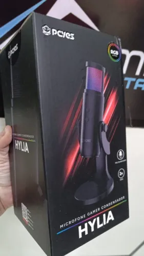 Microfone Gamer Condensador Pcyes Hylia Rgb Usb - Loja Coimbra Computadores Entrega