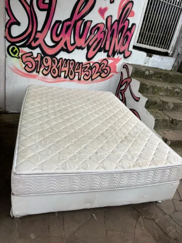 Cama box casal , colchão de espuma