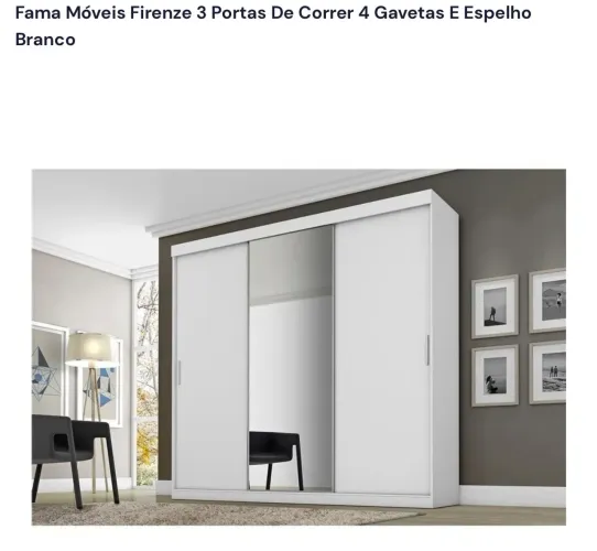 Guarda roupa casal portas de correr