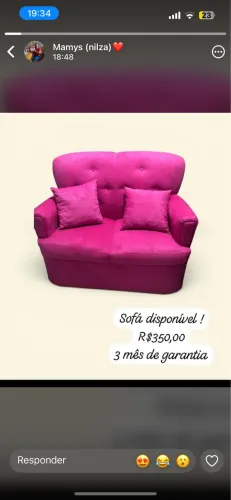Sofá rosa 