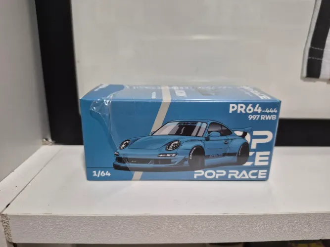 Miniatura Pop Race PR64-444 Porsche 997 RWB Azul 1:64