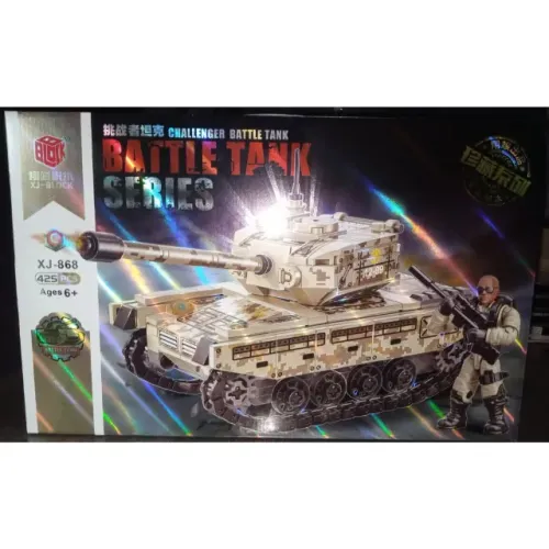 Bloco de Montar Militar 425 Peças - Tanque Realista com Soldado