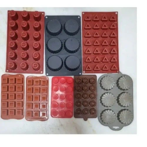 8 formas de silicone para bombons e tortinhas