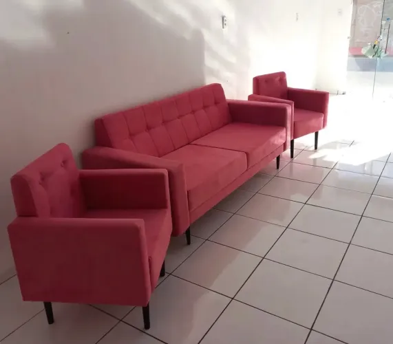 Poltronas + Sofá de tecido 