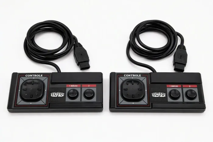 Par de Controles Originais Tectoy Master System Vintage Sega Retrô