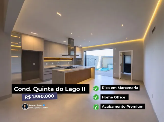 Quinta do Lago - Lac Léman - Quinta do Lago II | Casa Térrea Nova | 3 Suítes | 188m² | Pis