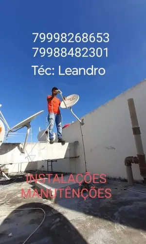 Instalação e manutenção de antenas locais e parabólicas
