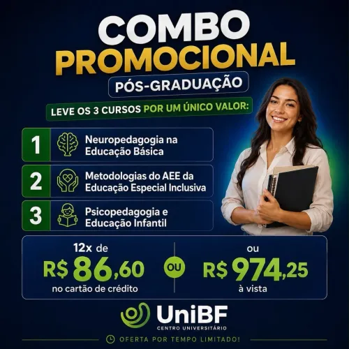 Graduação, pós graduação, extensão, técnico e livres