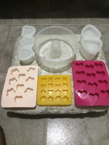 Kit formas de plástico e silicone 