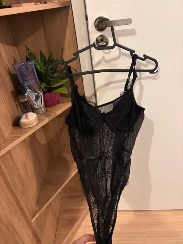 Body Renda Preto Shein - Tamanho M - Estilo Corset Transparência