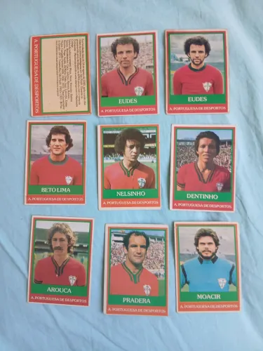 Lote de cards ping futebol  - Portuguesa 