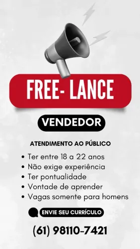Free lance para homens somente