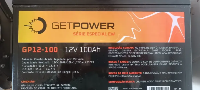 Bateria estacionária 100A