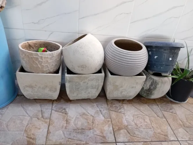 Vasos de plantas CIMENTO 