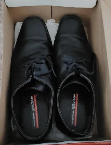 Sapato Ferracini Masculino Preto Couro