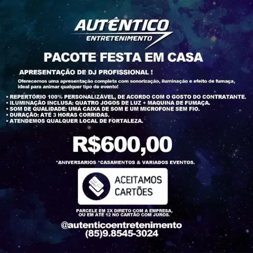 SERVIÇO DE DJ COM SOM E ILUMINAÇÃO