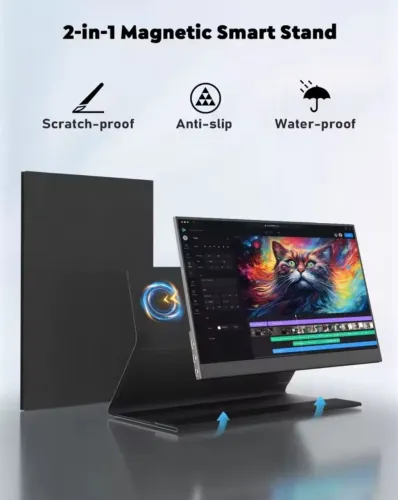 Monitor portátil 15.6' IPS com USB C OTG e HDMI 