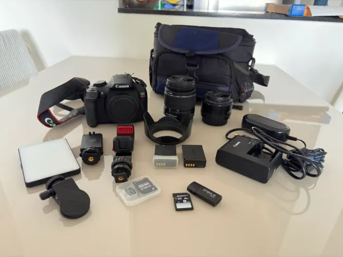 Canon EOS Rebel T6 + Lentes e Acessórios!