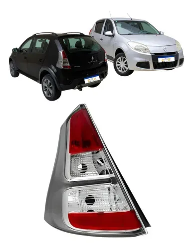 Lanterna Esquerda Renault Sandero 2012 A 2014 Borda Cinza  Esquerdo/motorista Esquerdo