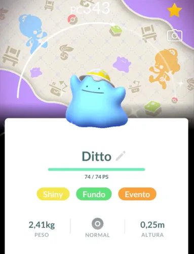Ditto Shiny Evento Fundo Pokemon Go