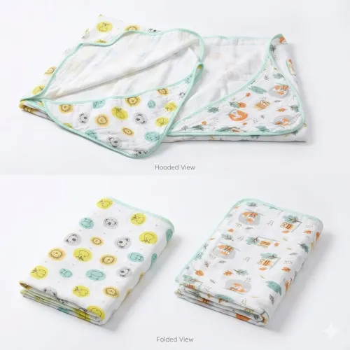 Kit 2 toalhas de banho para bebê