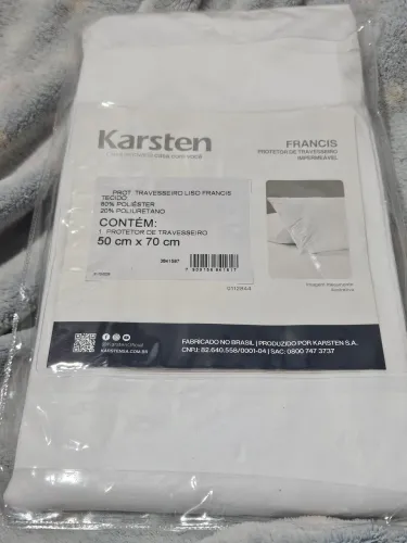 Protetor de Travesseiro Impermeável Karsten Francis Branco
