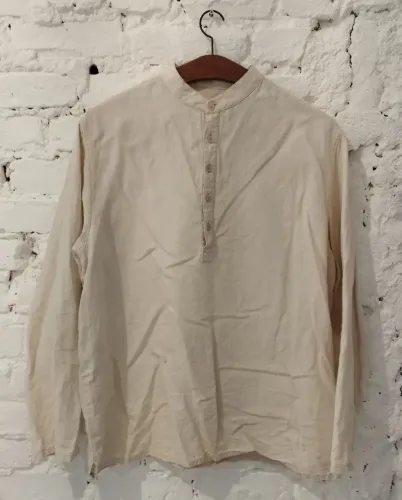 Camisa Bata manga longa em linho Tam XL