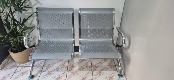 Cadeira 2 lugares inox