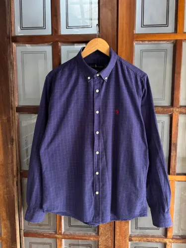 camisa ralph lauren custom fit xadrez