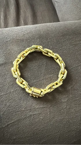 Pulseira de prata banhada a ouro