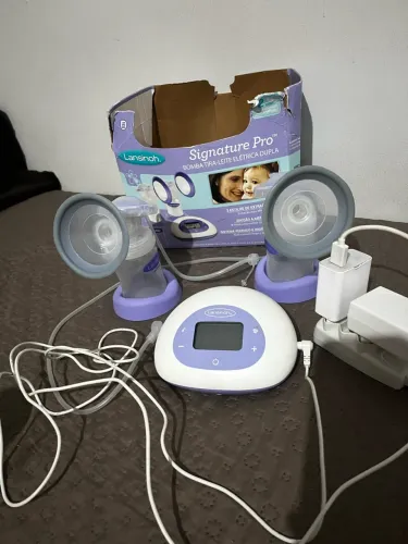 Vendo bomba dupla de tirar leite materno. Lansinoh pro.