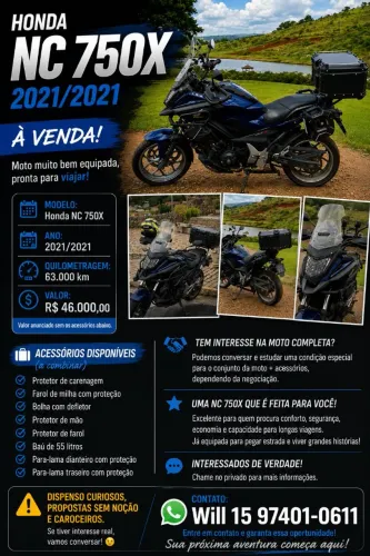 ? HONDA NC 750X 2021/2021 - À VENDA ?
