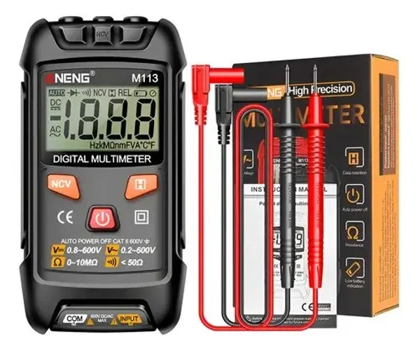 Multimetro Aneng M113 600v Deteccao Inteligente Ncv Tensao