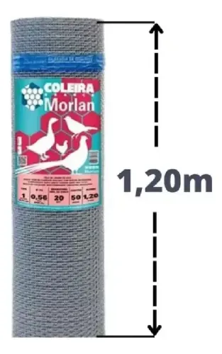 Pinteiro Tela Fio 24 Pintinho Com 50mt X 1,20 Altura Morlan