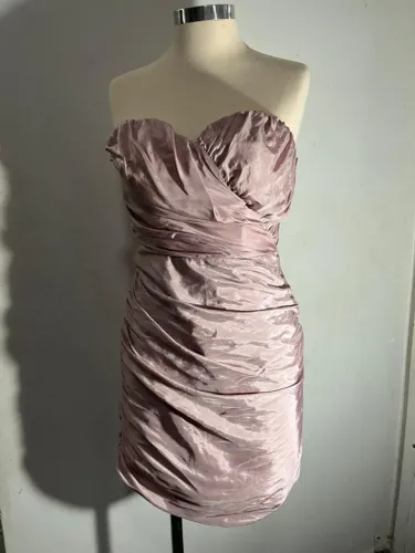 Vestido de festa nude tomara que caia - Maria Filó
