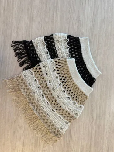 Saída de praia saia tricô