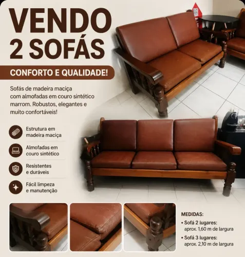 Sofás de madeira
