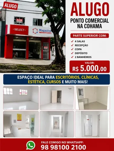 Alugo parte superior ao lado do Empório Fribal da Cohama.