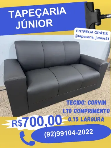 Sofá Corvin couro sintético. A pronta entrega.