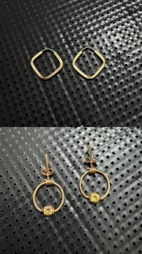 Pares de brincos em ouro 18k