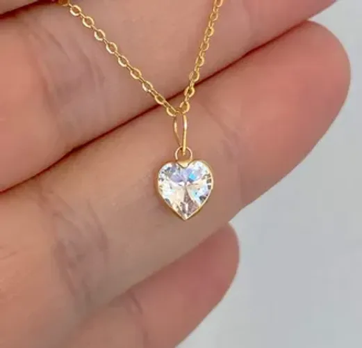 Pingente Pedra Zircônia Ouro 18 Kilates 6 mm
