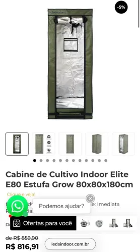 Kit Cultivo Completo Ledsindoor 80x80x180 Qb Samsung 240w
