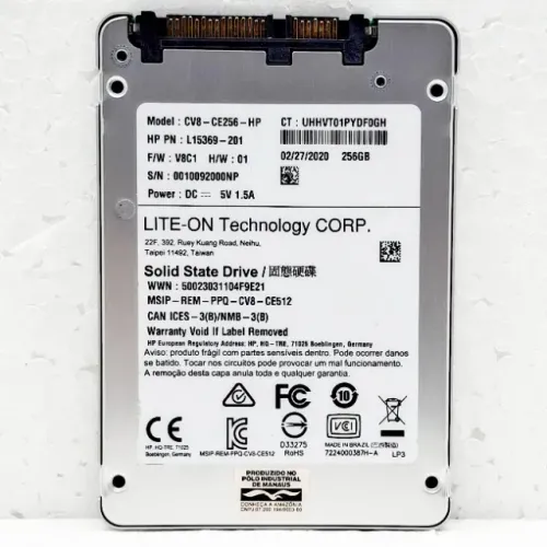 SSD 256GB SATA LITE-ON CV8-CE256-HP
