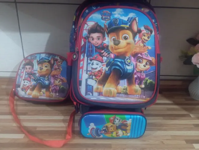 Mochila infantil escolar Patrulha canina 3 pecas
